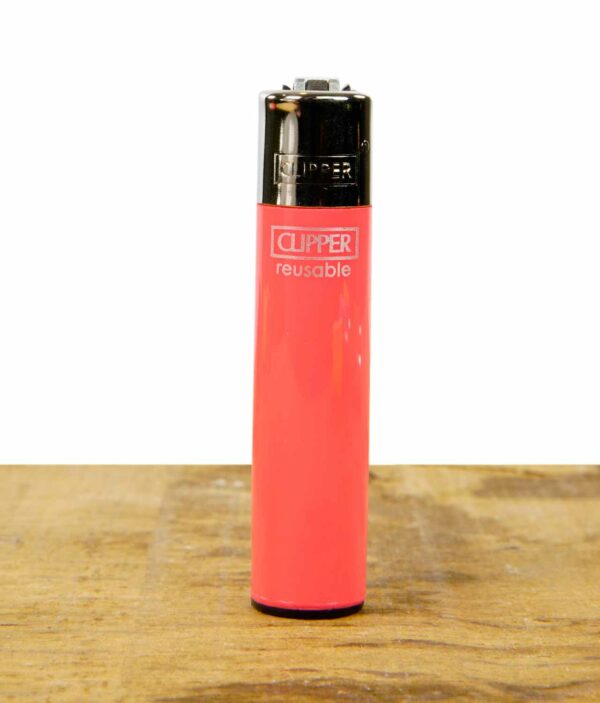 Clipper-Feuerzeug-Solid-Fluo-rot